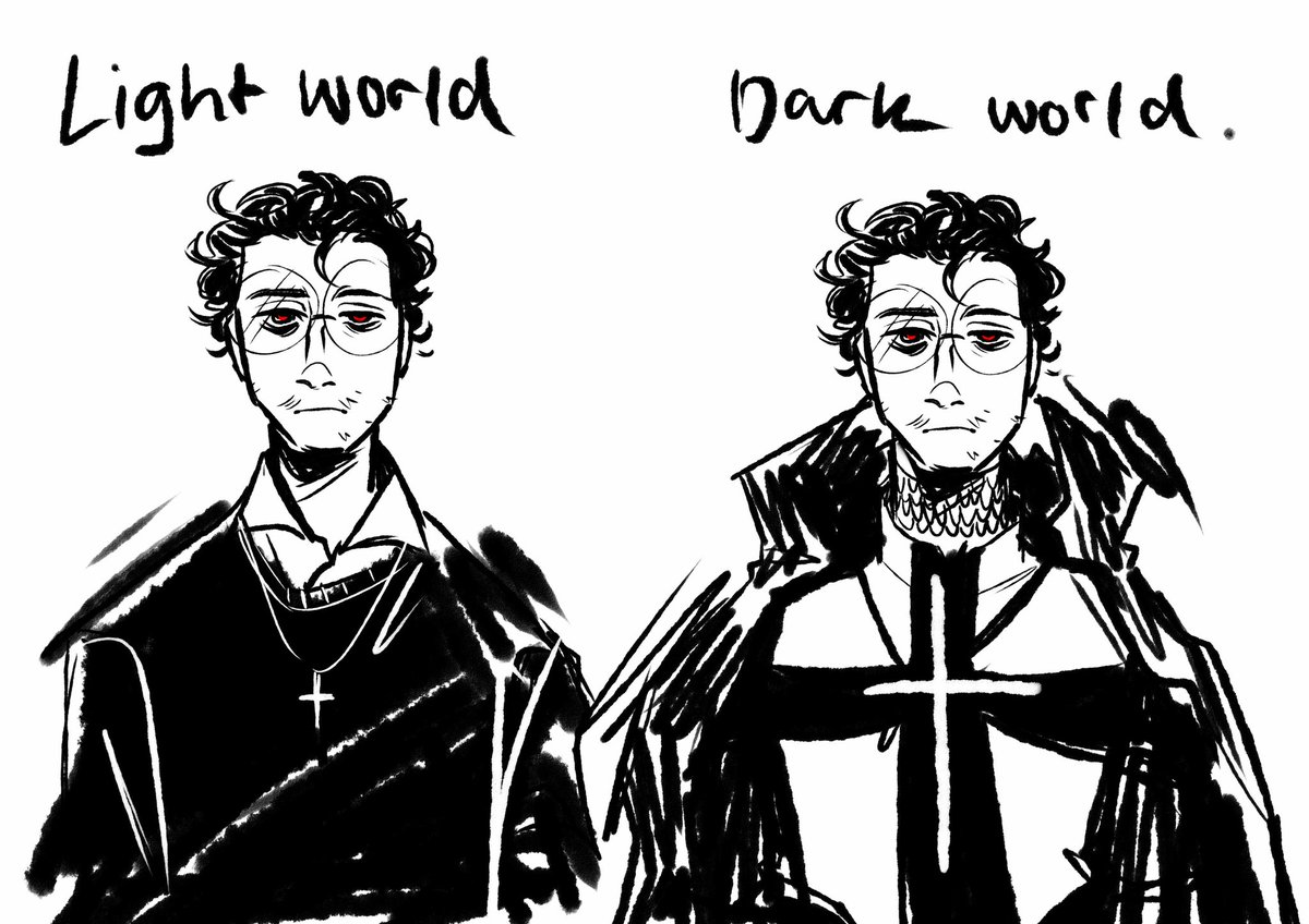 vyodkaa's tweet photo. Day 7 - free day! Due to unfortunate circumstances my laptop is fried. Hence I'm only able to share these benitesco deltarune! AU I made a while ago. This has been a lovely week! 

#benitescoweek https://t.co/e6cJzQa79R