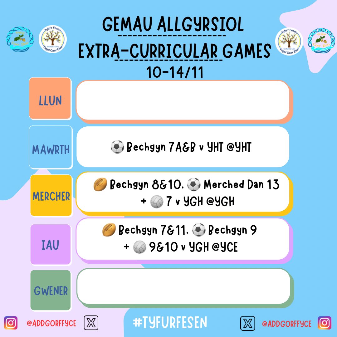Iechyd a Lles Ysgol Caer Elen tweet media