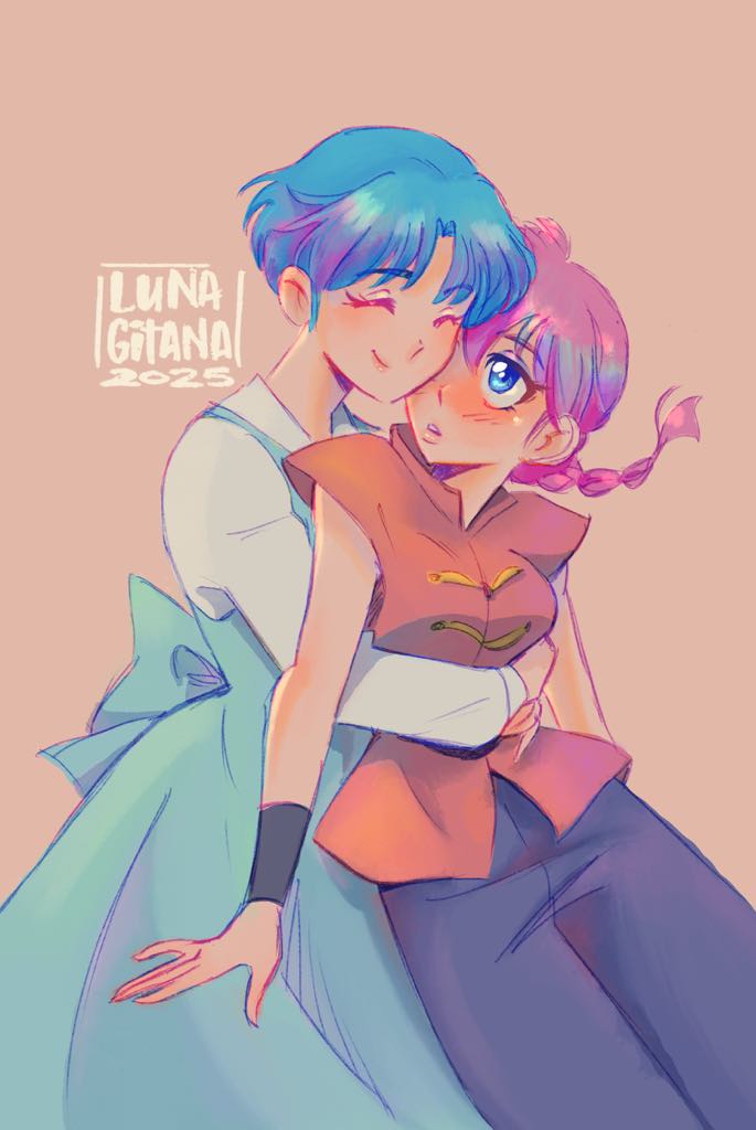 y ahora mis primeros intentos en Procreate
Akane Tendo x Ranma Saotome #らんま