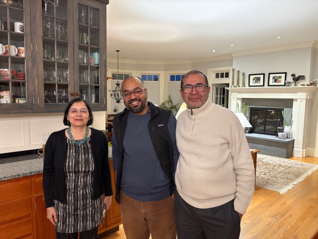 #Day2 in #Boston 

The #BITSPilani leadership delegation — Prof. Arya Kumar and Mr. Sachin Arya had a delightful afternoon hosted by Mr. BC Krishna and Mrs. Geeta Krishna at their home over a wonderful lunch. 

A special thanks to Mr. Yogesh Shinde for joining the team.