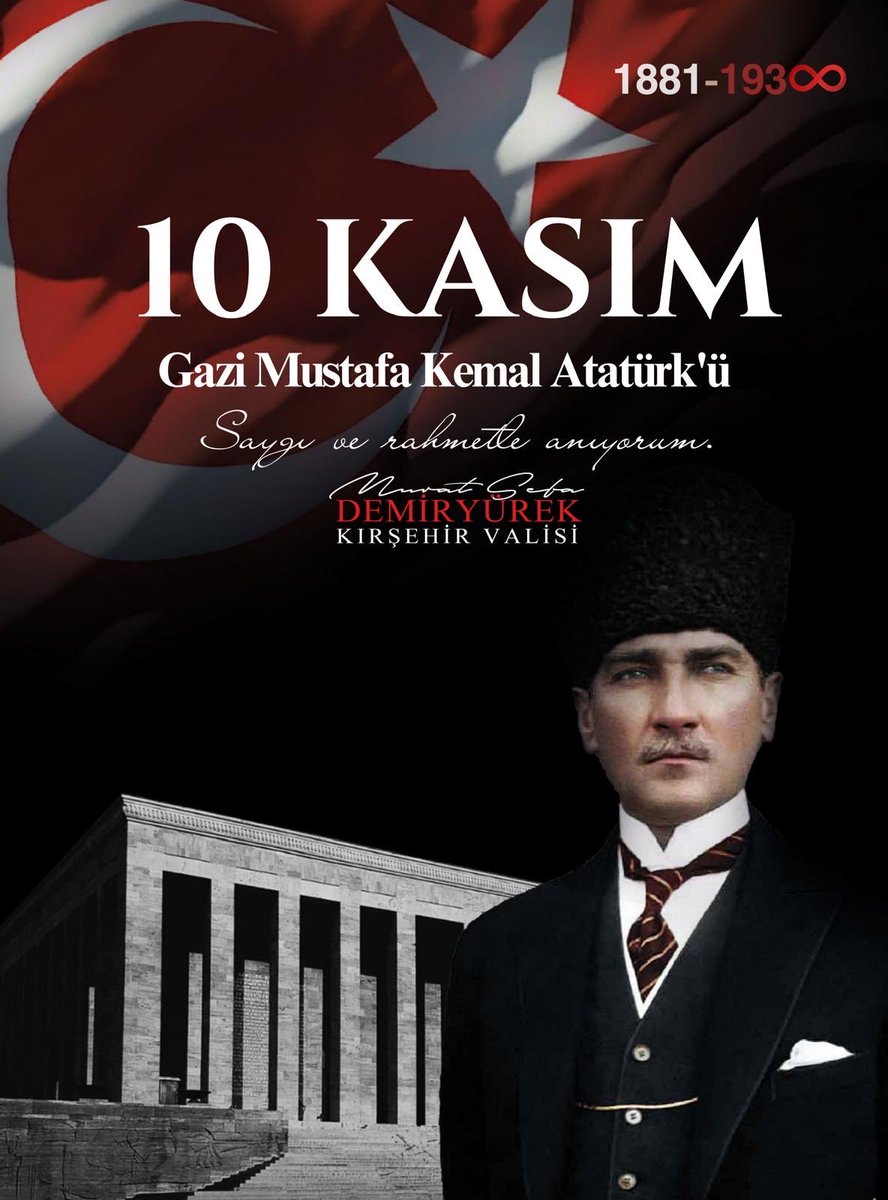 🇹🇷🇹🇷 Cumhuriyetimizin Banisi, Gazi Mustafa Kemal Atatürk'ü, ebediyete irtihalinin 87. yıl dönümünde saygı, rahmet ve minnetle yâd ediyorum.

🇹🇷 Gazi Mustafa Kemal Atatürk, millet iradesini hâkim kılan, aklı ve bilimi rehber edinen çağdaş bir devletin kurucusudur. O'nun bizlere