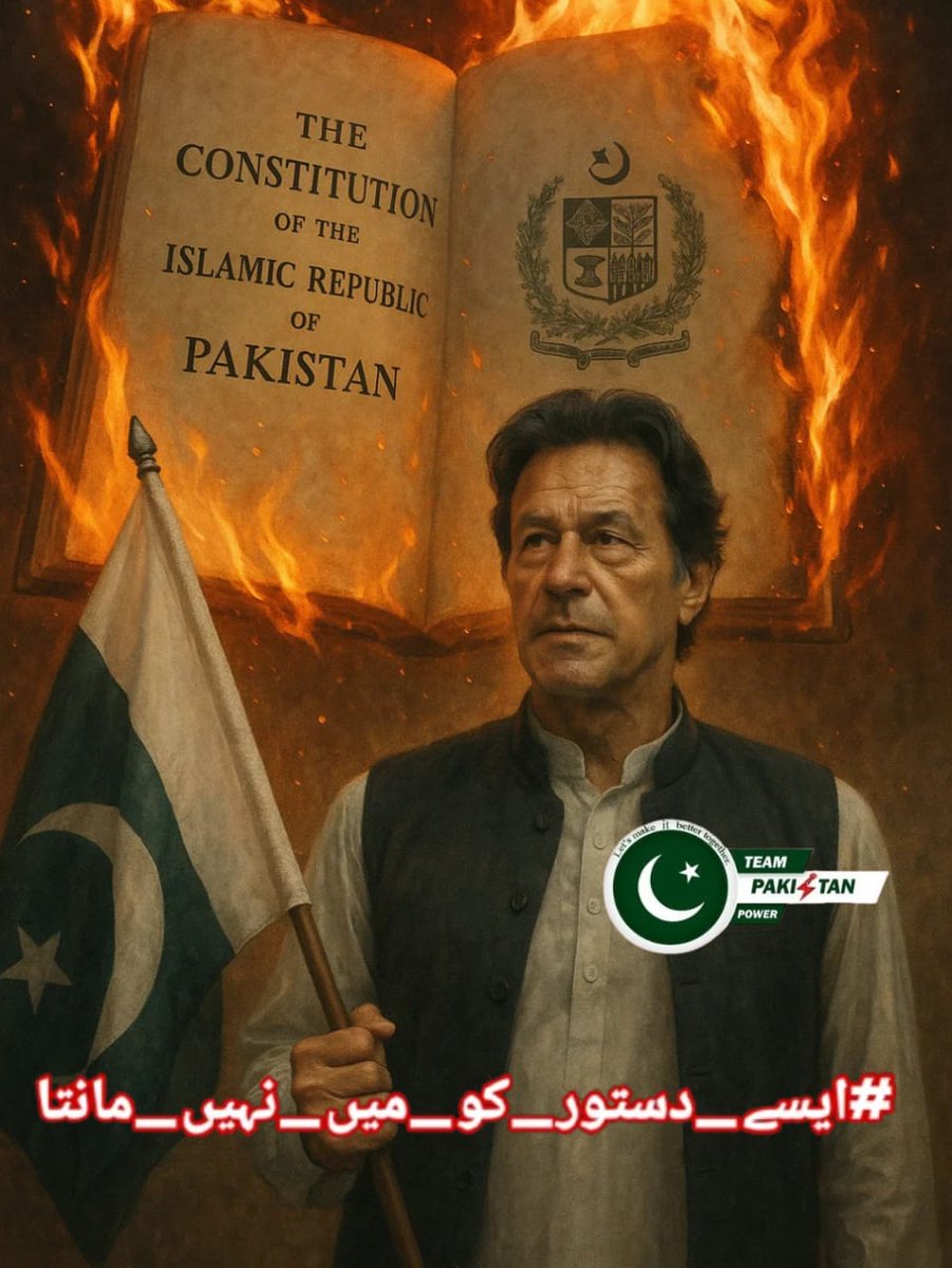 The 27th Amendment is a tyrant’s lullaby, composed to shelter one man and punish the nation. This curse crowns the elite while shackling ordinary souls — resistance now becomes both duty and destiny.
#کپتان_ہمارا_آزاد_کرو
#ایسے_دستور_کو_میں_نہیں_مانتا
<a href="/TeamPakPower/">Team Pakistan Power</a> <a href="/1sarz_/">Khan ki sherni ᴾᵃᵏᴾᵒʷᵉʳ</a>