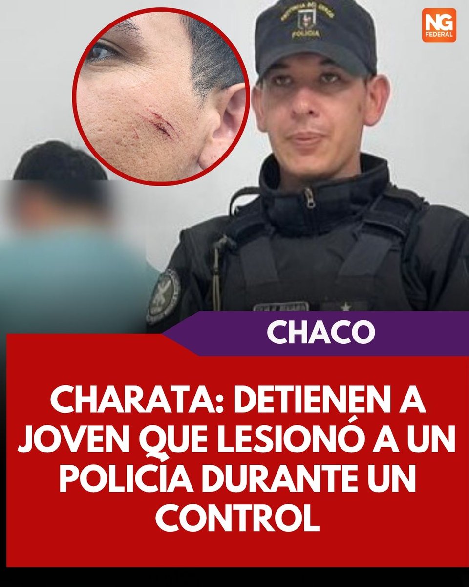 Charata: Detienen a un joven que lesionó a un policía durante un control
ngfederal.ar/noticia/07898_…
