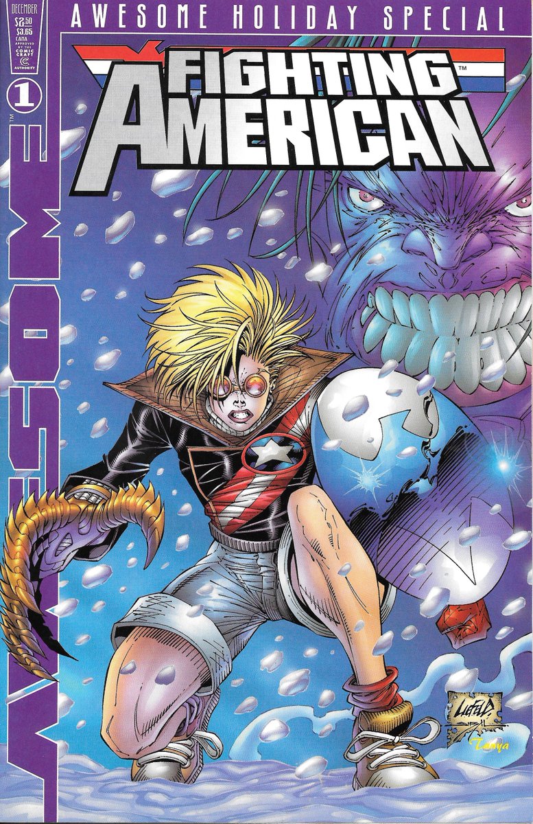 RobMessick's tweet photo. One of the two stories in Youngblood +1 comes from the Awesome Holiday special. Four great stories by great talents!
@robertliefeld #Youngblood #Coven #Spice #KaBoom #AlanMoore #JephLoeb #JeffMatsuda @steveskroce #ianChurchill #FightingAmerican https://t.co/z84MyTHS8H
