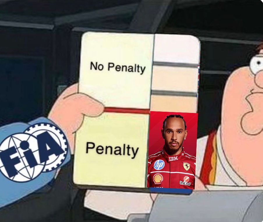 lewis hamilton getting a time penalty for causing a collision but not carlos sainz??