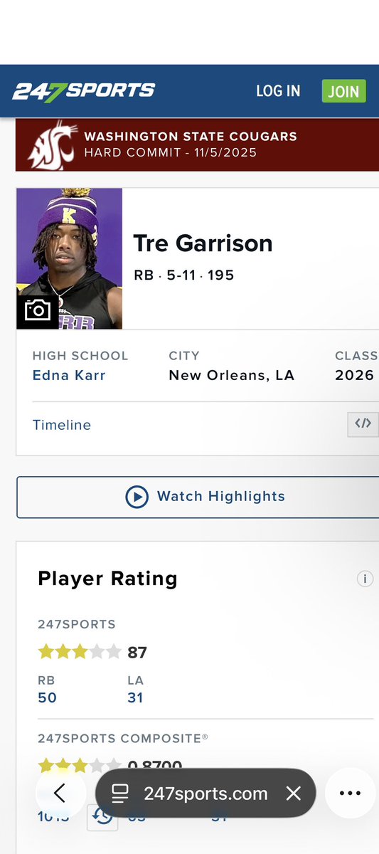treskii2026's tweet photo. I am Blessed To be listed as a 3 ⭐️ 🙏🙏#AGTG  Thanks for recognizing Greatness @247Sports @247recruiting https://t.co/RWBYPGcIwA