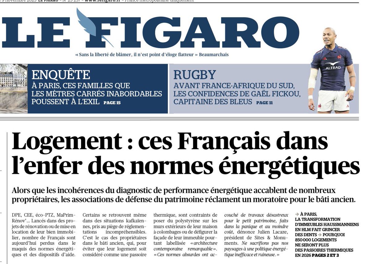 DuprDominique2's tweet image. 😱Les #normes énergétiques (#DPE…) sont effectivement un enfer pour beaucoup de Français et ont des répercussions catastrophiques sur le marché du #logement avec un effondrement de l’offre locative. Oui, il faut un moratoire et pas seulement pour le bâti ancien. Il y a urgence !