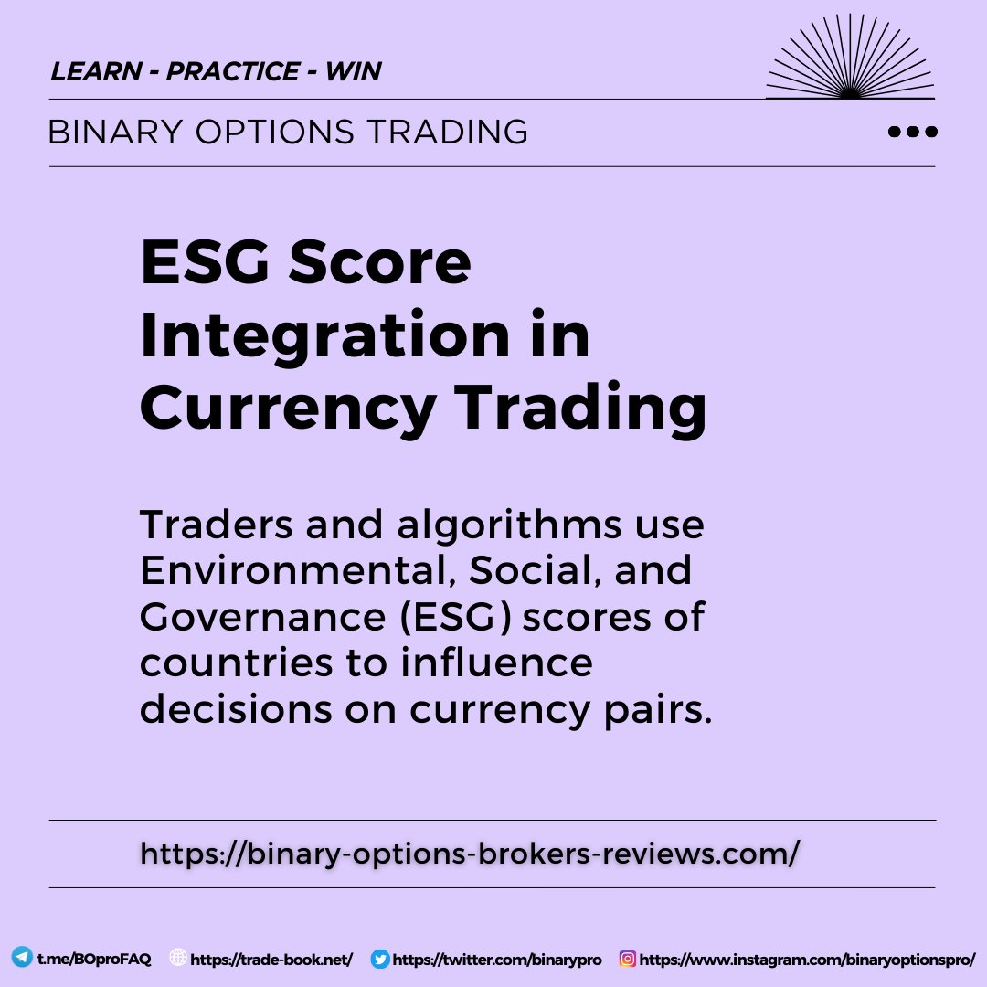 BinaryPro's tweet image. ESG scores are changing the way traders look at currency markets.

For beginners, ESG stands for Environmental, Social, and Governance; a framework that measures how countries or companies perform in terms of sustainability, ethical practices, and governance quality. In currency…