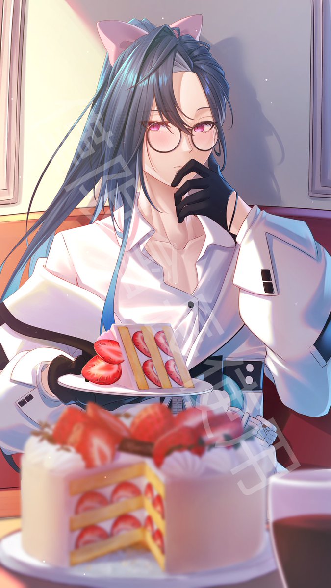 當初突然想到會長女裝這個例行公事（並沒有
就想委託一張圖，後來參考其他圖片及詢問一些冰塊的意見修修改改、又鄰近生日就變成這個版本，不知道老大開不開心（反正我很開心 (๑¯∀¯๑)

委託很習慣的繪師 <a href="/hiragi_murasaki/">柊むらさき@委託開放中~歡迎私訊</a>
 
 #Graal_art