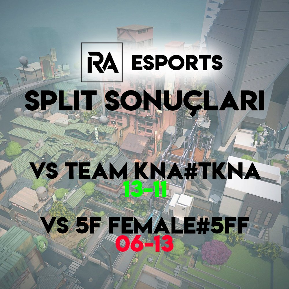 2. Haftamızda Split haritasından 1 Galibiyet 1 Mağlubiyet ile ayrılıyoruz ggwp.
13-11 vs. <a href="/TeamKna/">Team Kna</a> 
06-13 vs. 5F Females