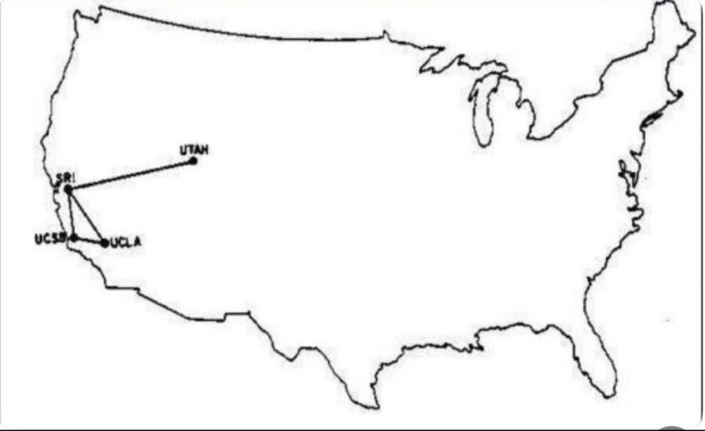 Map of the internet in 1969