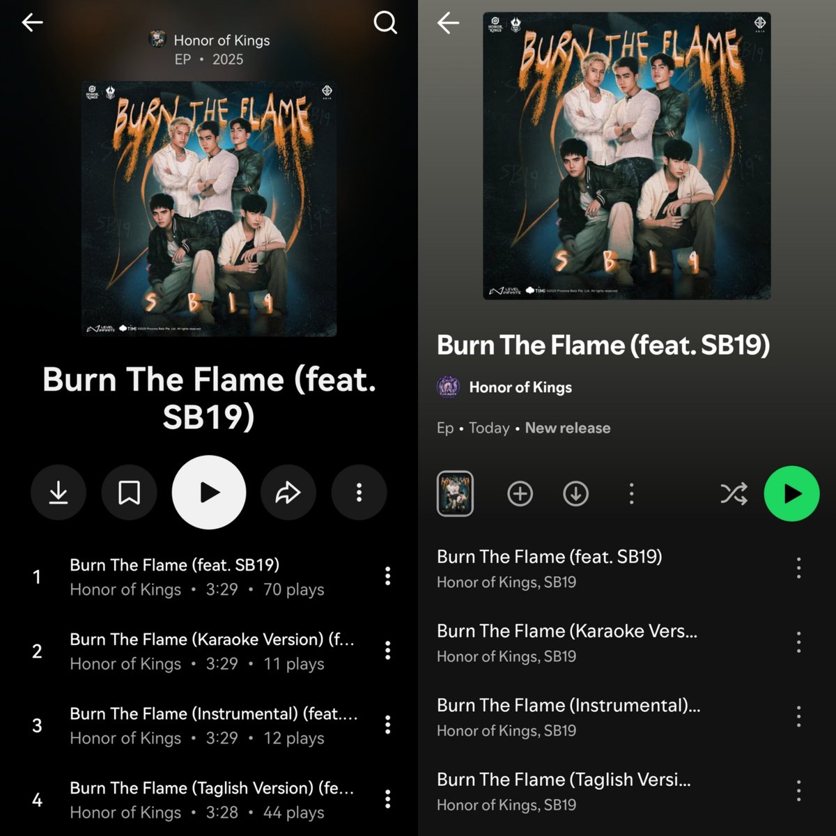 esbi_popbase's tweet image. Honor of Kings KIC2025 Official Anthem &apos;Burn The Flame (feat. SB19) is now available to listen to on Spotify and YouTube Music.

Spotify: open.spotify.com/album/5wHRHI1m…

YouTube Music:
music.youtube.com/playlist?list=…