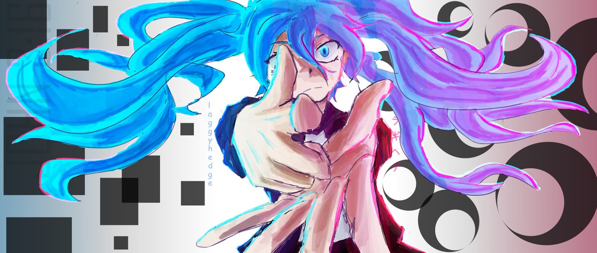 tried to make like some drawing of rolling girl #Miku #HatsuneMiku #rollinggirl