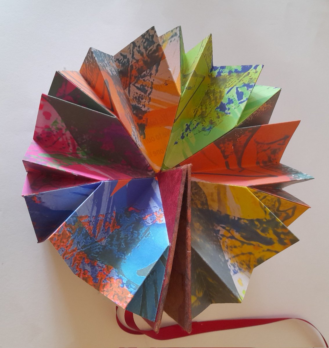 My poetry fold autumn themed bookwork #bookbinding