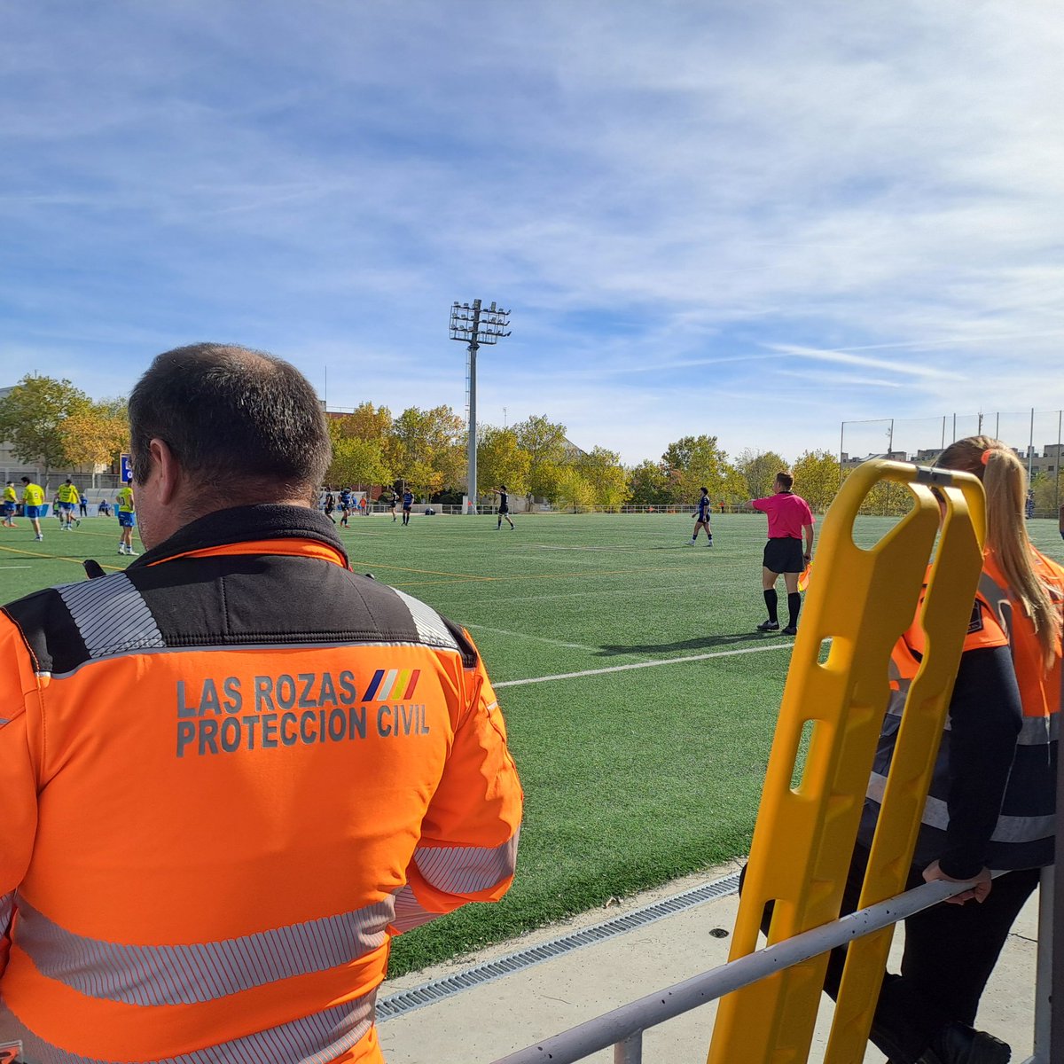 Operativo sanitario partido Rugby 9.11.2025, realizando un traslado a hospital Torrelodones - TS2 _ PC1.