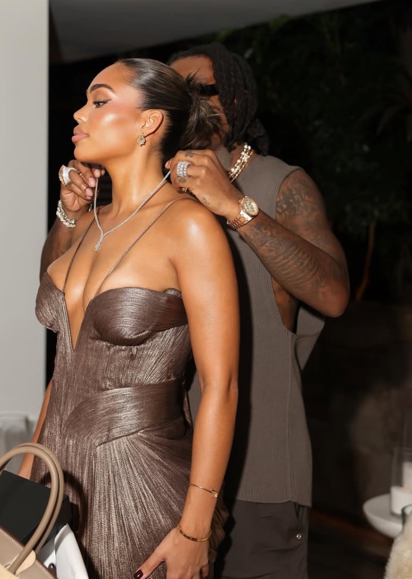 Gunnadaily4ever's tweet image. Gunna &amp;amp; Briana at Briana’s birthday party 🥳 😍