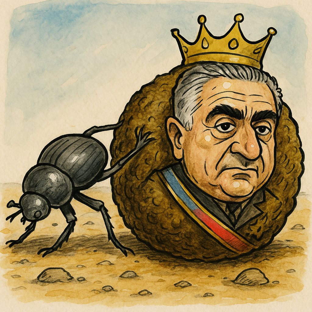 فحش بدهید.

هر فحش تبدیل به کاریکاتورهایی بسیار جذاب‌تر از سرگین اعظم خواهد شد.

تا الان توکا را تحمل کرده بودید؟ بدترش را خواهید دید.

The U.S. Constitution forbids titles of nobility. America has no princes.