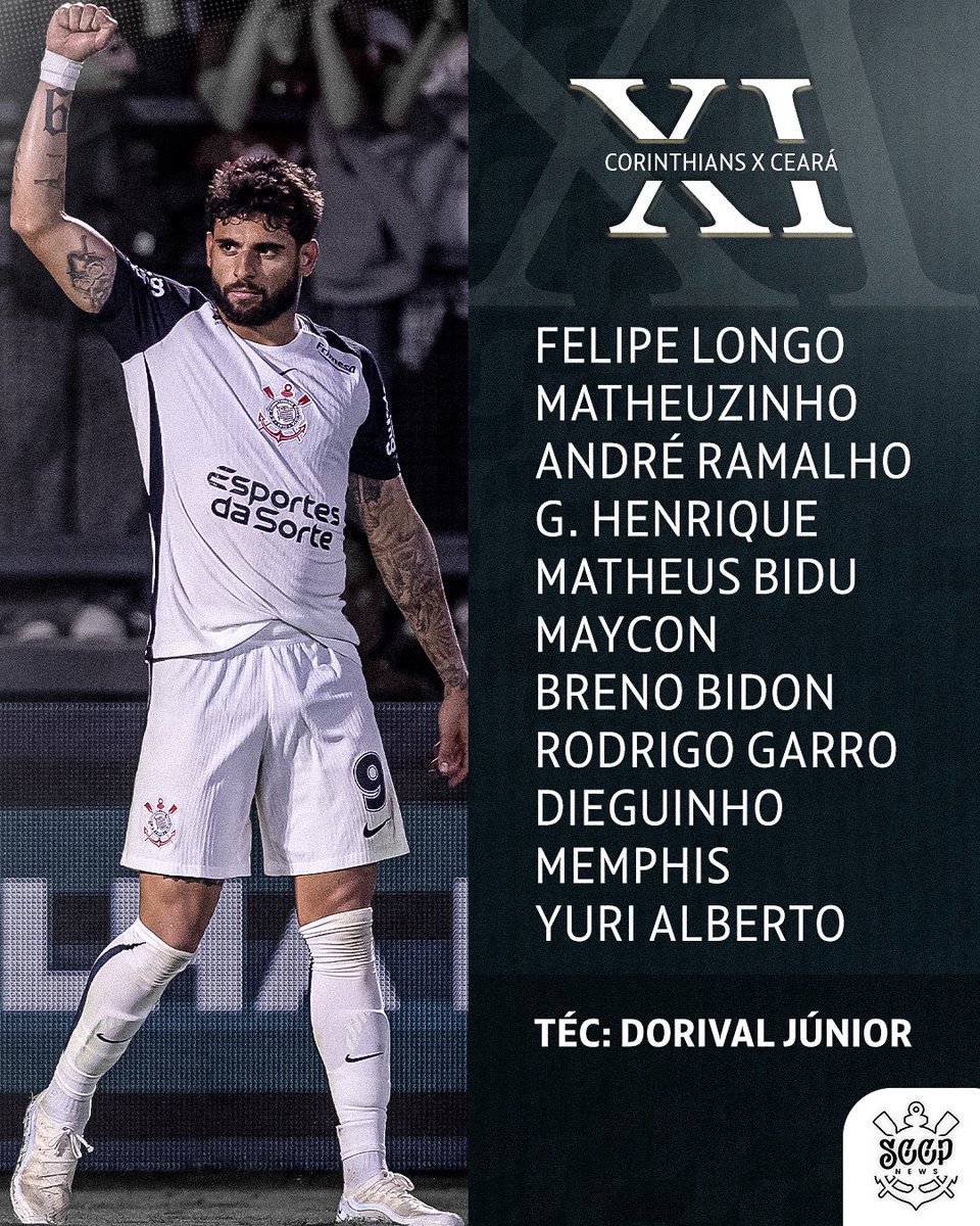 _sccpnews's tweet image. ⚫️⚪️ | CORINTHIANS ESCALADO!

#PréJogoNews | #SCCPxCEA