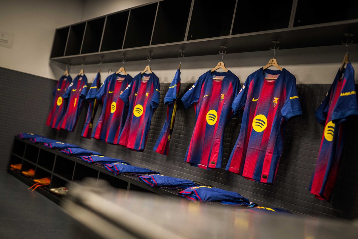 FCBarcelona's tweet photo. 11 jerseys. One mission. https://t.co/dDmY62ULUN