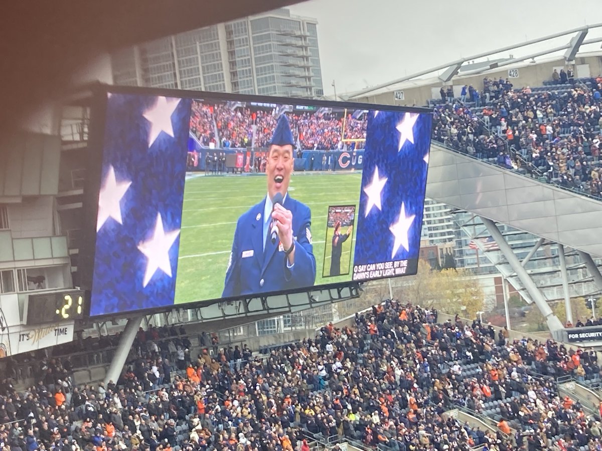 #Bears honor the military.