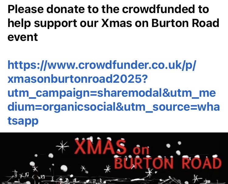 It’s the West Didsbury Xmas lights switch on Saturday 29th November. Please donate what you can to help make this great community event possible🙏🏼 
⁦<a href="/didsburylife/">Helen</a>⁩