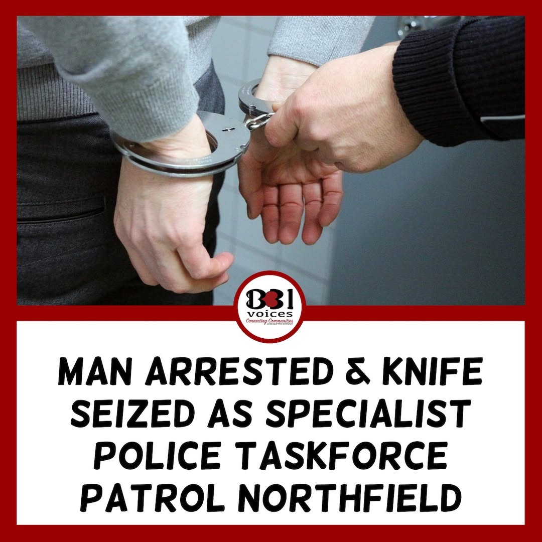 B31Voices's tweet image. #SundayCatchUp – #ProjectGuardian ARREST: Man (23) charged &amp;amp; knife seized as West Midlands Police knife crime prevention taskforce patrol #Northfield 

READ HERE:👉  bvoices.uk/4924fVX   
 
-

#Birmingham 
#BirminghamUK 
#KnifeCrime 
#B31Voices #BVoices