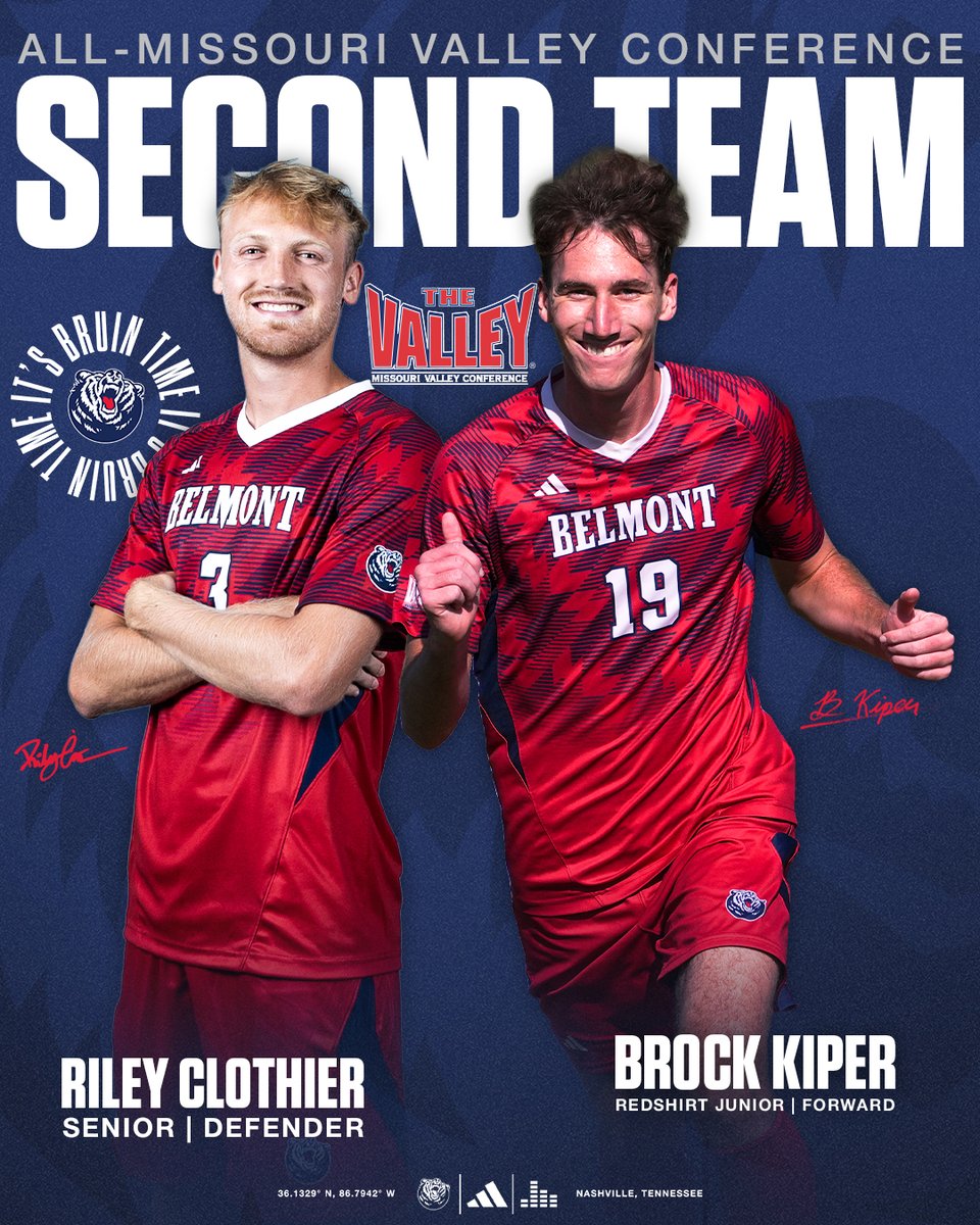 𝐀𝐥𝐥-<a href="/MVCsports/">Missouri Valley Conference</a> 𝐒𝐞𝐜𝐨𝐧𝐝 𝐓𝐞𝐚𝐦 honors for <a href="/clothier_riley/">Riley Clothier</a> and <a href="/kiperbrock/">Brock Kiper</a>!! 👏👏

📰 🔗 bit.ly/3Lwj6OH

#ItsBruinTime