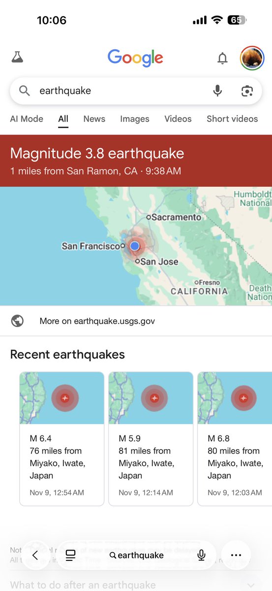 刚才这地震动静不小啊