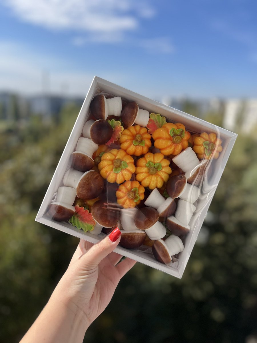 embracejuliaaa's tweet image. Як можна змінити коробочку з грибочками та гарбузками в мармеладній та шоколадній глазурі 🥰

🧡Стандартна коробочка
❤️Без коричневих грибів
🤎Без червоних грибів
❤️Додати їжака 
🧡Можна навіть без гарбузок 😅

Все за вашими побажаннями. Робимо такі коробочки до кінця листопада🍂