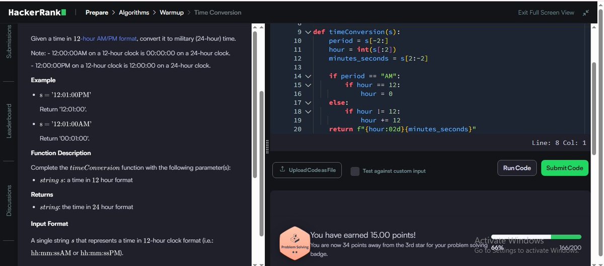 MRout75802's tweet image. Day 49/100 ✅
💡 Challenge: Time Conversion
Learned to:
🔹 Convert 12-hour AM/PM time to 24-hour format
🔹 Handle edge cases like 12AM → 00 and 12PM → 12
#Python #100DaysOfCode #HackerRank #ProblemSolving #zigbee