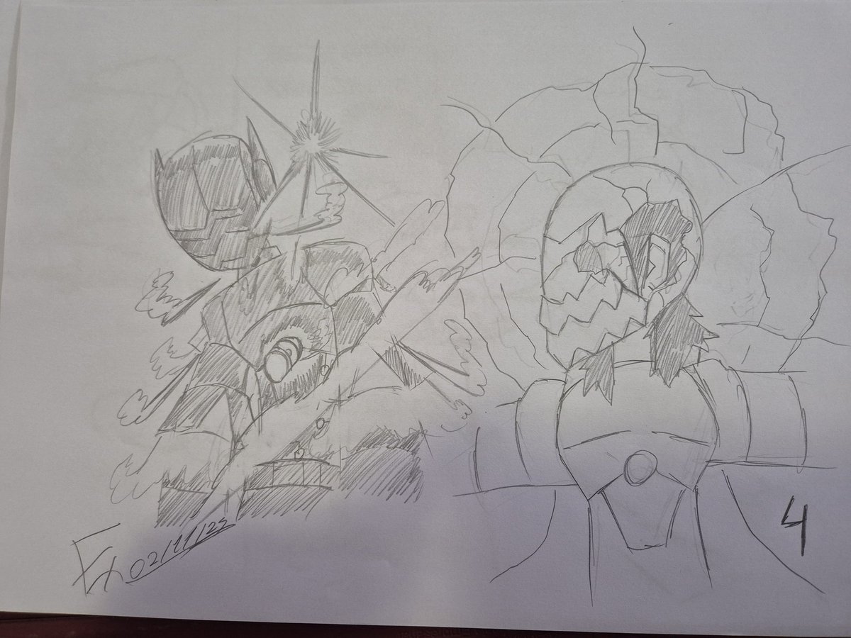 ExperimentalJr's tweet image. And the clash of the leaders is finally comic-fied!!!

Hiro finally has a reason to test his newly improved Magnum armor and there is a Machina-sized bodybag right in front of him for the test XD

#bighero6 #bh6 #hirohamada #machinaarmada #bigherosix #alternativeuniverse #au