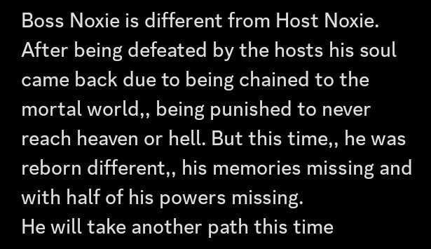 tr1ck_sh0t's tweet image. Host Noxie design 

His lore is different,, he&apos;s not the same as the boss

#hoursroblox #robloxhours