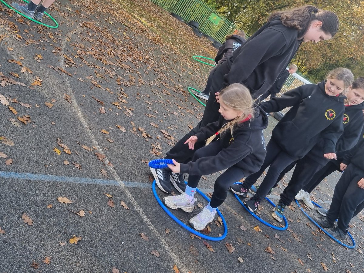 NewchurchCP's tweet photo. As part of Outdoor Learning Day, Year Six took part in a range of team trials, from dramatic river crossings to rapid noughts and crosses. As ever, the children's teamwork and creativity shone through. #NewchurchPE #Outdoorlearningday https://t.co/AdPudRLZoB