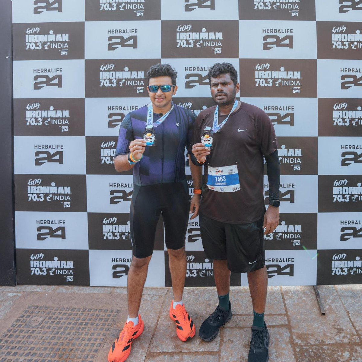 mp_phaneendra's tweet image. An incredible achievement that embodies the spirit of #FitIndia 🇮🇳💪 Congratulations @annamalai_k ji @Tejasvi_Surya ji on completing the Ironman challenge with true grit and determination! 👏🙏
#IronmanChallenge
#Annamalai
#Tejasvisurya