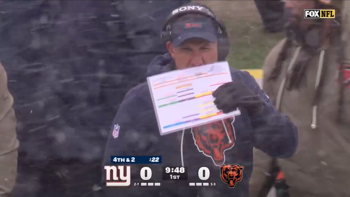 ChuckHumbertson's tweet photo. @ChicagoBears playing football in the snow is always a good watch. https://t.co/6WfYXrUENV