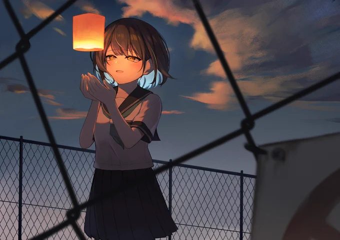 「送り火」 #光る美少女展2025公募作品