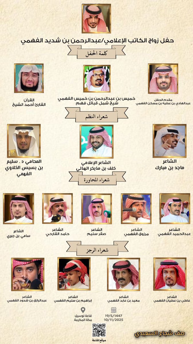 حفل الاثنين 
حامد القارحي - عبدالحميد الفهمي - مرزوق الفهمي - صقر سليم - سامي بن جبري