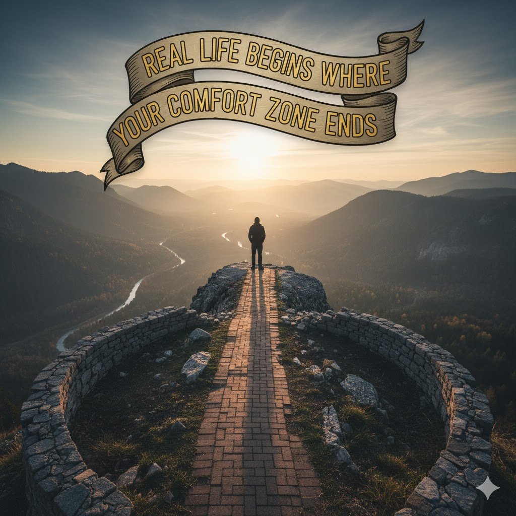 ትክክለኛ ሕይወት የሚጀምረው የምቾት ቀጠና ሲያልቅ ነው ፡፡