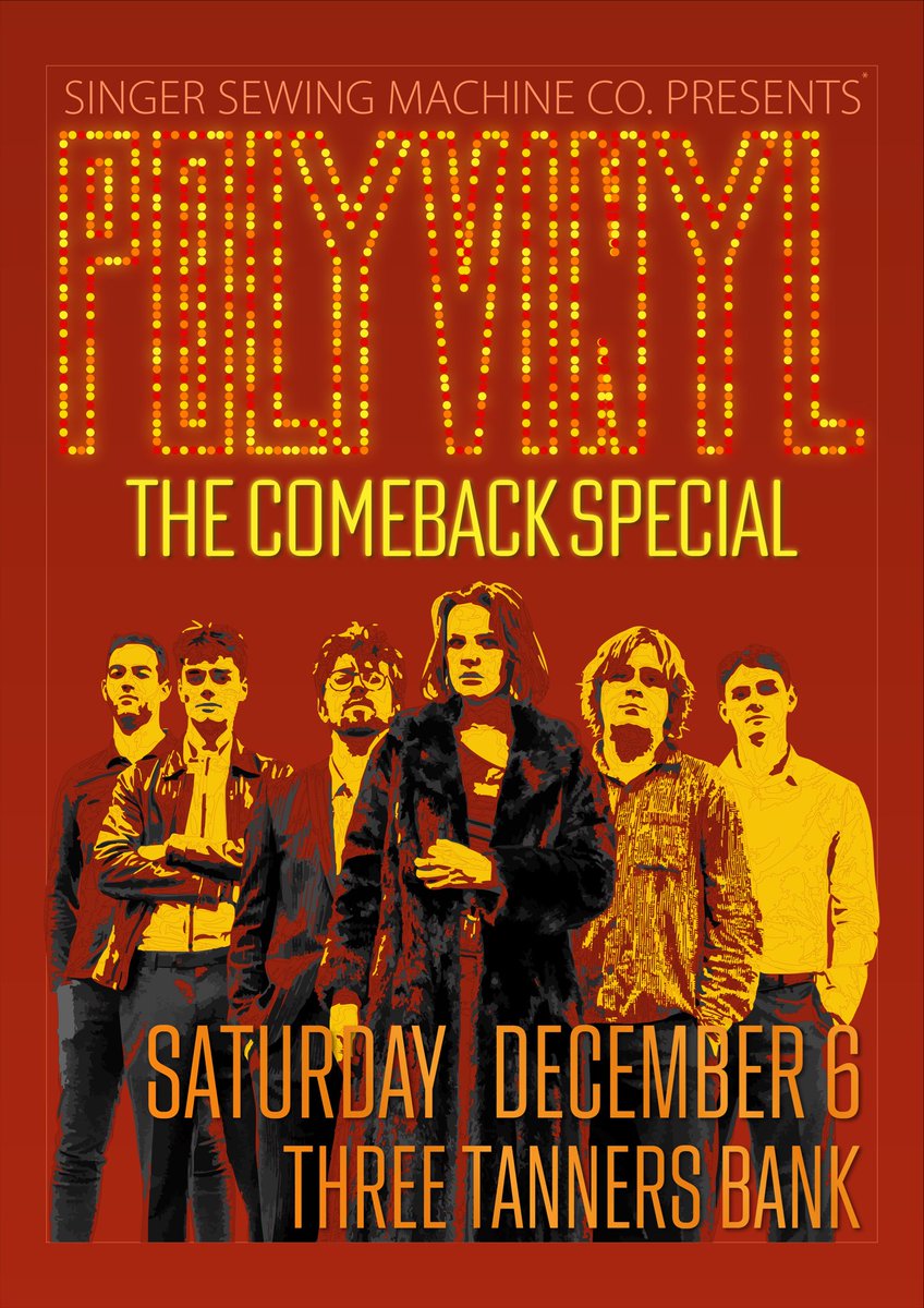 PolyvinylBand's tweet photo. When planning the comeback, we knew we wanted to make it big. And for a big comeback, there was only one place to look.

The whole night takes influence from Elvis’ ‘68 Comeback Special, and this poster is just a hint of what’s to come.

See you on 6th December.
- Polyvinyl 🤵🏻‍♂️ https://t.co/6SlQ8uLqfE