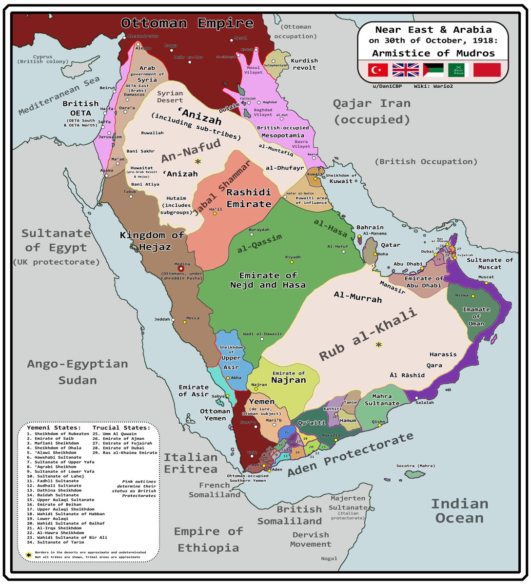 The Arab Peninsula at the end of the First World War was a crazy place!