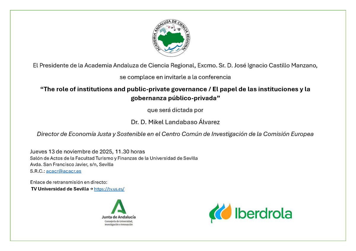 Academia Andaluza de Ciencia Regional tweet media