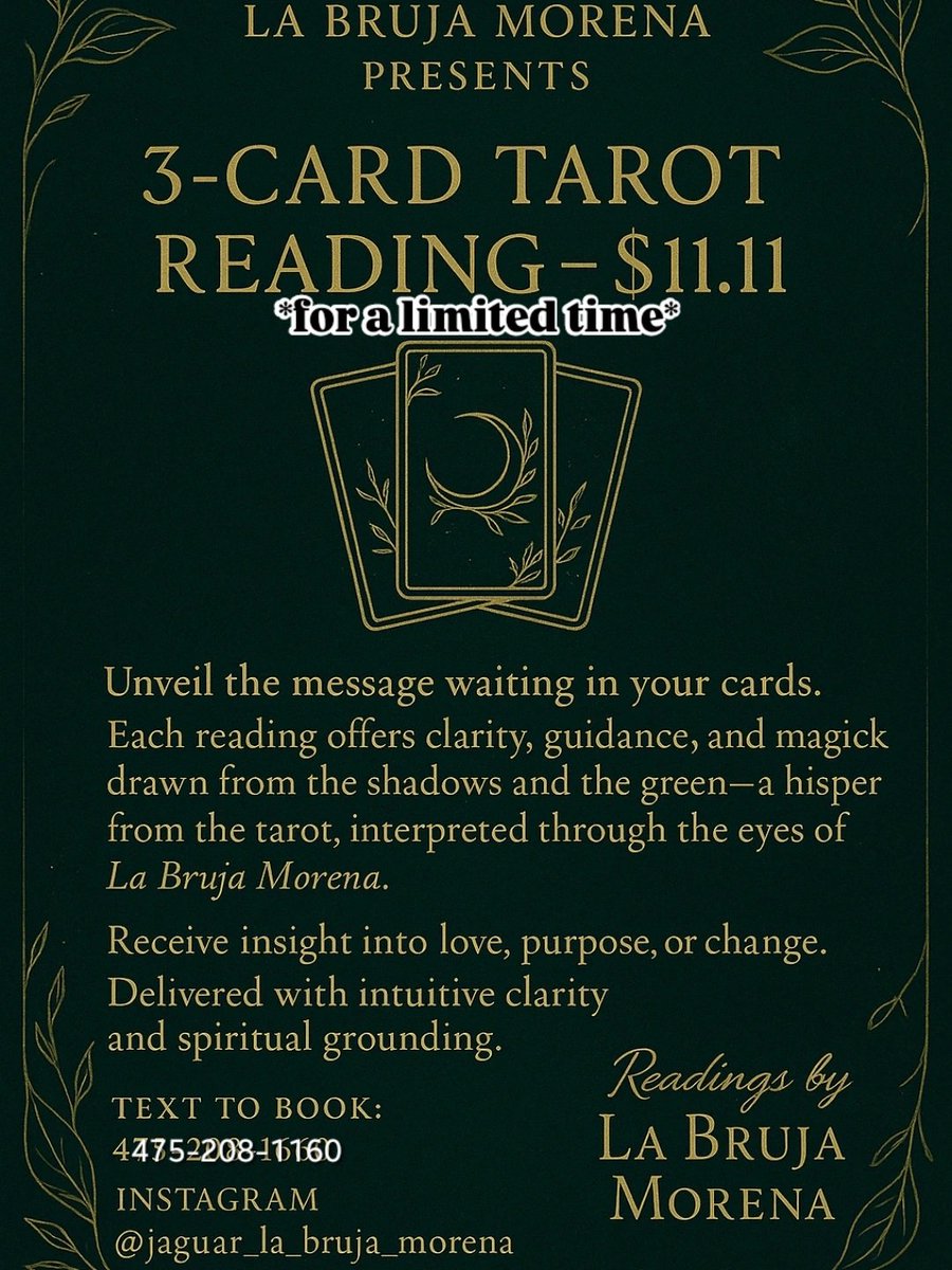 BrickCityBruja's tweet image. Message me or text me to book
#tarotcardreader #TarotMessage #TarotWisdom #TarotCommunity #tarotreadingsale #tarot