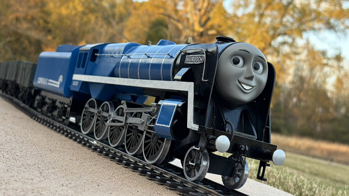 JaxTrains's tweet image. Update: With the addition of Handrails, Silver buffers, boiler bands and a new face, 

Gauge 1 Murdoch is officially complete!