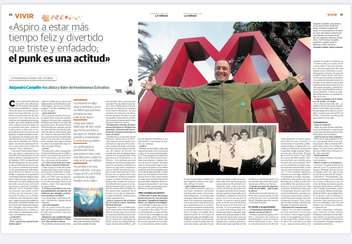 Hoy en <a href="/laverdad_es/">laverdad_es</a> entrevista con nuestra aterciopelada voz anunciando que el viernes nos vemos en <a href="/mamba_murcia/">MAMBA!</a> para celebrar los 30 años de Cansados de bailar bakalao