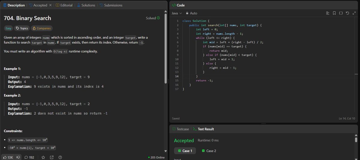 rituu_09's tweet image. Day 312 - 313 of 2025:                                 
👩‍💻 Code to Crack Companies!  
▫️Binary Search
▫️Find First and Last Position of Element in Sorted Array
▫️Find Minimum in Rotated Sorted Array
#CodingJourney #PlacementPrep #2025Goals #leetcode #letsconnect