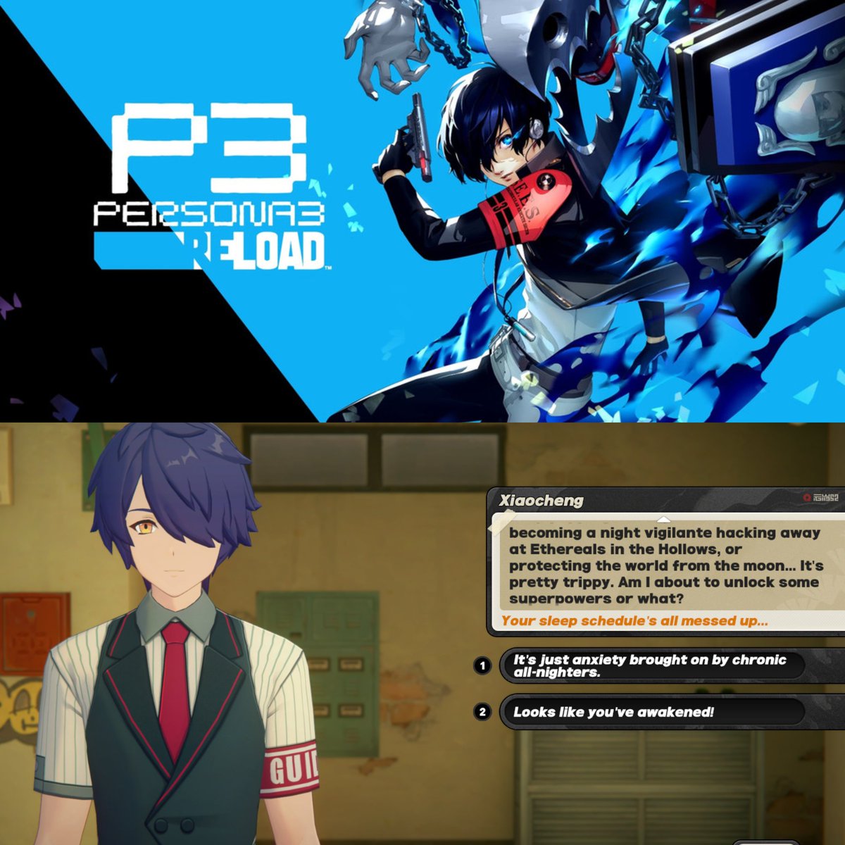 ZenlessWorld's tweet image. Reference to the protagonist of Persona 3 in the current event 

#ZenlessZoneZero #ゼンゼロ #ZZZ