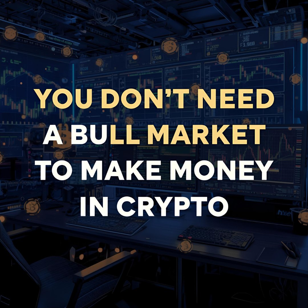 Everyone talks about catching the next bull run.

But few people know how to make money when the market is silent.

Let’s fix that — read this thread to learn how to earn in any market. 🧵👇