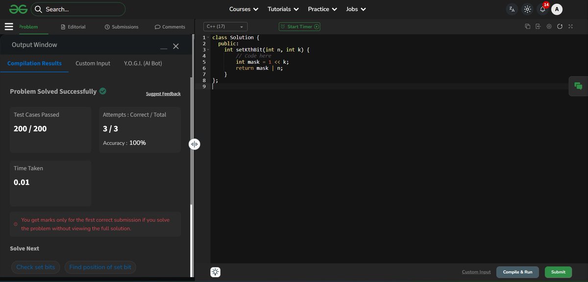 AshutoshP2128's tweet photo. 🧠 Day-1 of my #100DaysOfCode - DSA Challenge! 💻
Solved today:
✅ Reverse Integer (Leet Code - 7)
✅ Set Kth Bit (GFG)
✅ Single Number (Leet Code - 136)
💾 Code: https://t.co/tDv0JtITrp
#DSA #LeetCode #GFG #ProblemSolving #codingchallenges https://t.co/5o7Yogo6aI