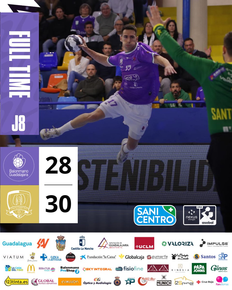 No pudo ser familia, seguiremos trabajando para recuperar efectivos y seguir luchando en esta complicada Liga 💪🏻

Aquí nadie se rinde 💜

Tenéis la crónica ya disponible en nuestra web 🖱

bmguadalajara.es/noticia/derbi-…