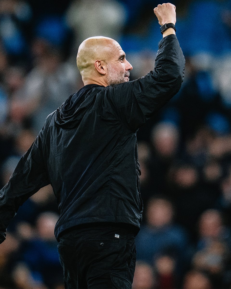 ManCity's tweet image. What a way to mark your 1000th match as a manager 👏🩵